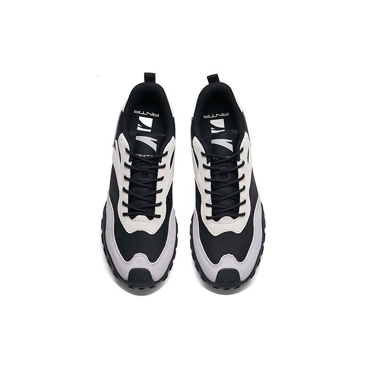 New Anta Cushioned Anti-Slip Wear-Resistant Breathable Lightweight Low-Top Casual Shoes Men's Black Gray White 112238856-6