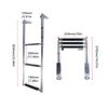 Quick Installation Telescopic Ladder Offering Stainless Steel Construction And Anti Slip Features For Marine Boarding And Swimming Use