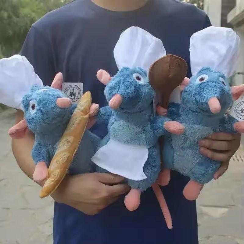 2026 30cm Mouse Ratatouille Remy Plush Kawaii Bread Hat Anime Plushie Stuffed Animals Lovely Room Decor Boy Dolls Gifts