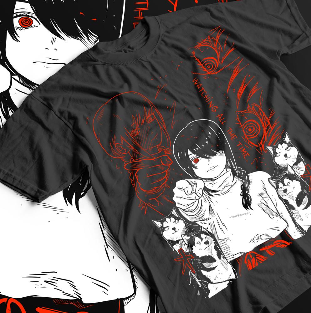 Nayuta T-shirt Chainsaw Man Denji Makima Denji Anime Manga Black Shirt All Size