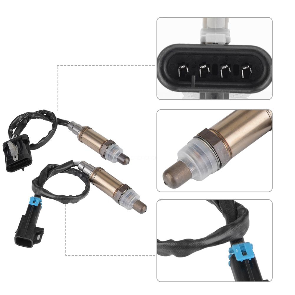 סט חיישני חמצן O2 קדמי ואחורי 4 יחידות SG454 SG272 לקדילאק שברולט GMC