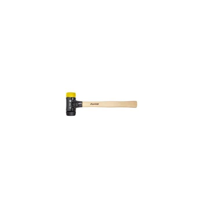 Massette - WIHA - Safety - Manche en hickory - Embouts ronds mi-souples et mi-durs - 40 mm