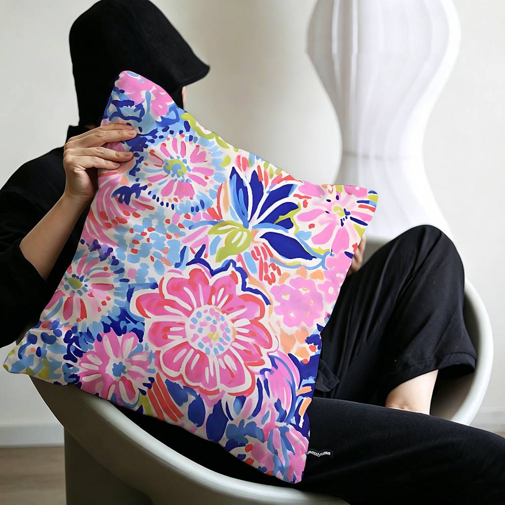 Fashion Lilly Pulitzer Pillow Cushion Cover Pillowcase Living Room Sofa Home Decor Customized