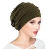 Muslim Women Stretch Sleep Chemo Hat Cotton Beanie Sleep Hijab Turban Headwear Cap Head Wrap for Cancer Hair Loss Accessories
