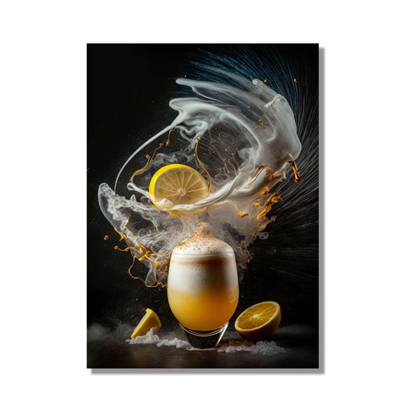

Ретро-коктейль-взрыв, картина на холсте, виски, ледяной сок, ледяные чайные напитки, печать плакатов, клуб, ресторан, бар, домашний декор 21cm×30cm NoFrame
