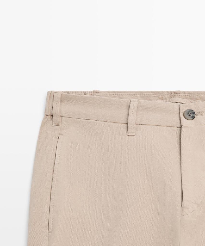 Masimodutti Cotton Blend Slim Fit Pants
