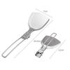 Outdoor Tableware Stainless Steel Spatula Shovel Ladle Tableware Foldable Lightweight Dinnerware Hiking Bushcraft Gadgets