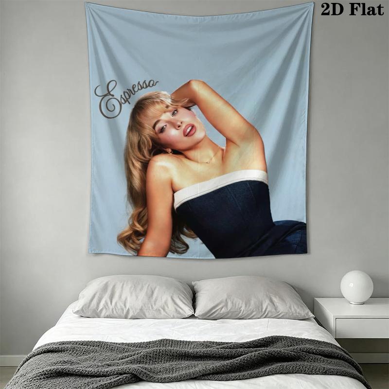 Sabrina Carpenter Wall Tapestry Aesthetic Wall Hanging Printed Fabric Blanket Decorative Tapestries for Bedroom Living Room Home Decor