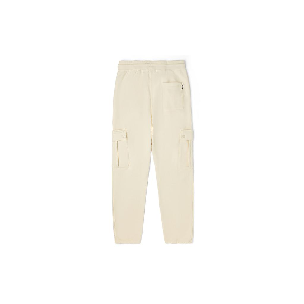 Vans Simple Drawstring Versatile Solid Color Tapered Sweatpants Unisex pants Beige VN00090W3KS