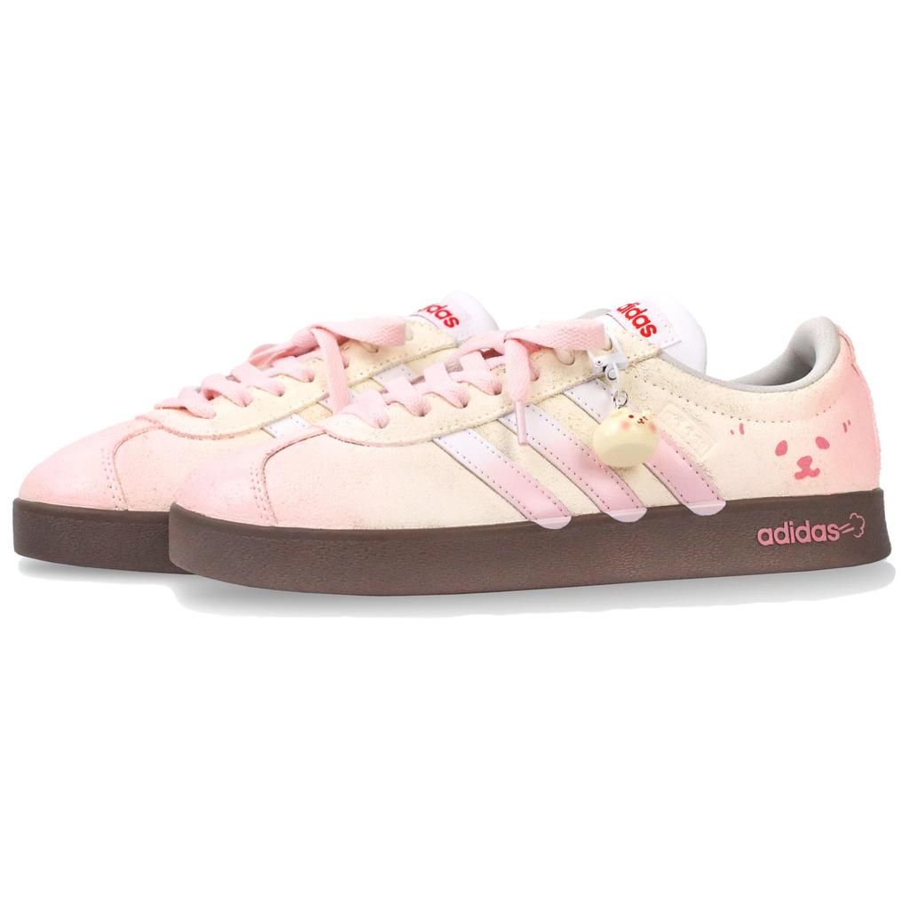 Adidas Vl Court Classic Bear Bag Balance Lightweight Low top German Army Trainers Unisex Beige Pink JS3003(Team686-)