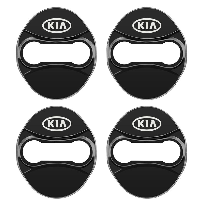 4 Stück 3 Typen Für Kia Rio Ceed Sportage Cerato Soul Autotür-Schlossabdeckung Aufkleber Metall-Emblem Abziehbild Auto-Tür-Styling