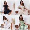 2024 Chic Solid Color Pleated Dress for Commuters