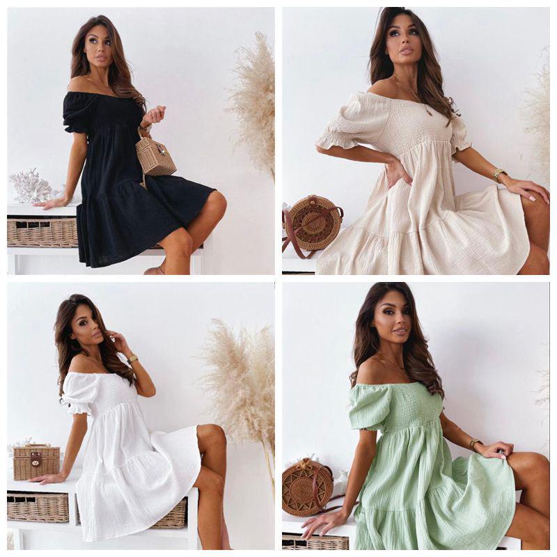 2024 Chic Solid Color Pleated Dress for Commuters