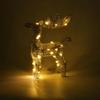 Christmas Wrought Iron Deer Figurine with Led Light Holiday New Year Party Decor