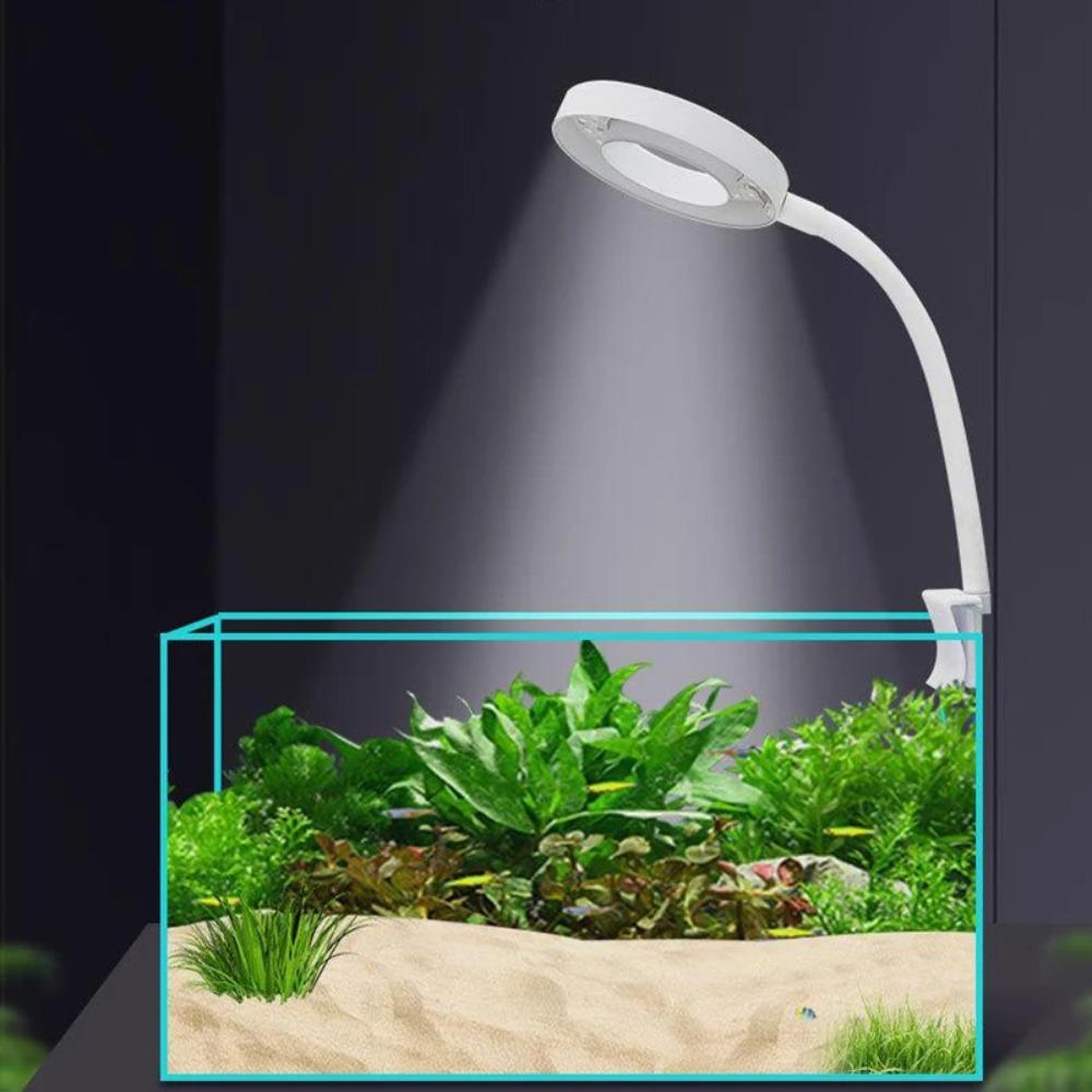 8W Clip On Aquarium Light USB Plug Fish Light Clamp with Switch Fish Tank Lamp  Aquariums Decor