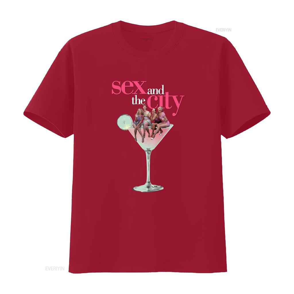 Camiseta Sexo en Nueva York Programa de TV Fan Cultura Pop Diseño Elegante Para Fans a la Moda Vintage Elástica Suave Hombre