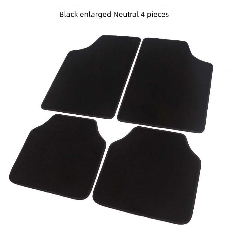 Car Foot Mat Neutral One-Piece Carpet Suede Foot Mat Waterproof Non Slip Fully Encased Silk Loop Car Mats Easy to Clean Upgraded Universal 4-Piece [Black] Extra Large