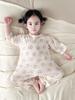 7A Antibacterial Newborn Cotton Pullover Romper: Summer Tagless, Seven-point Sleeves, Air-conditioned Baby Pajamas