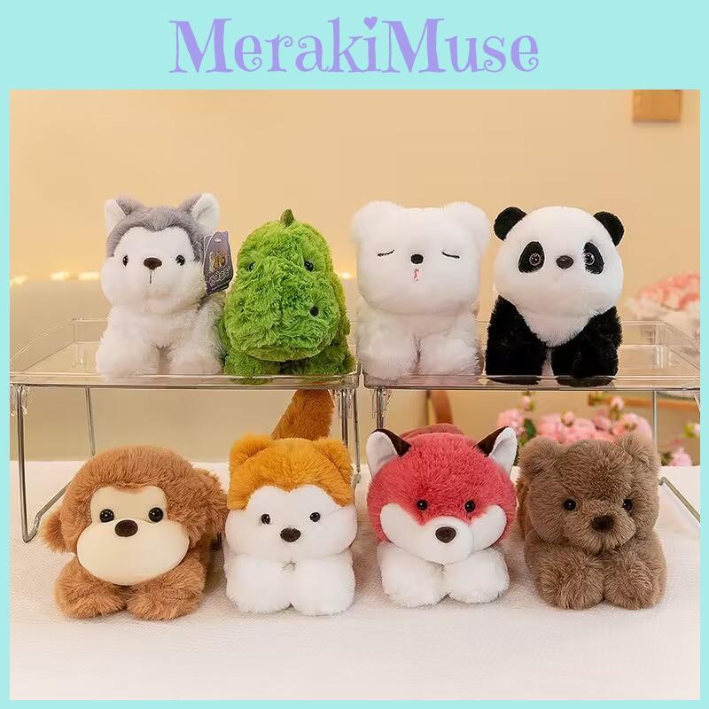 Plush Cartoon Animal Toys Fox Stuffed Dolls Zoo Souvenir Kids Birthday Gift