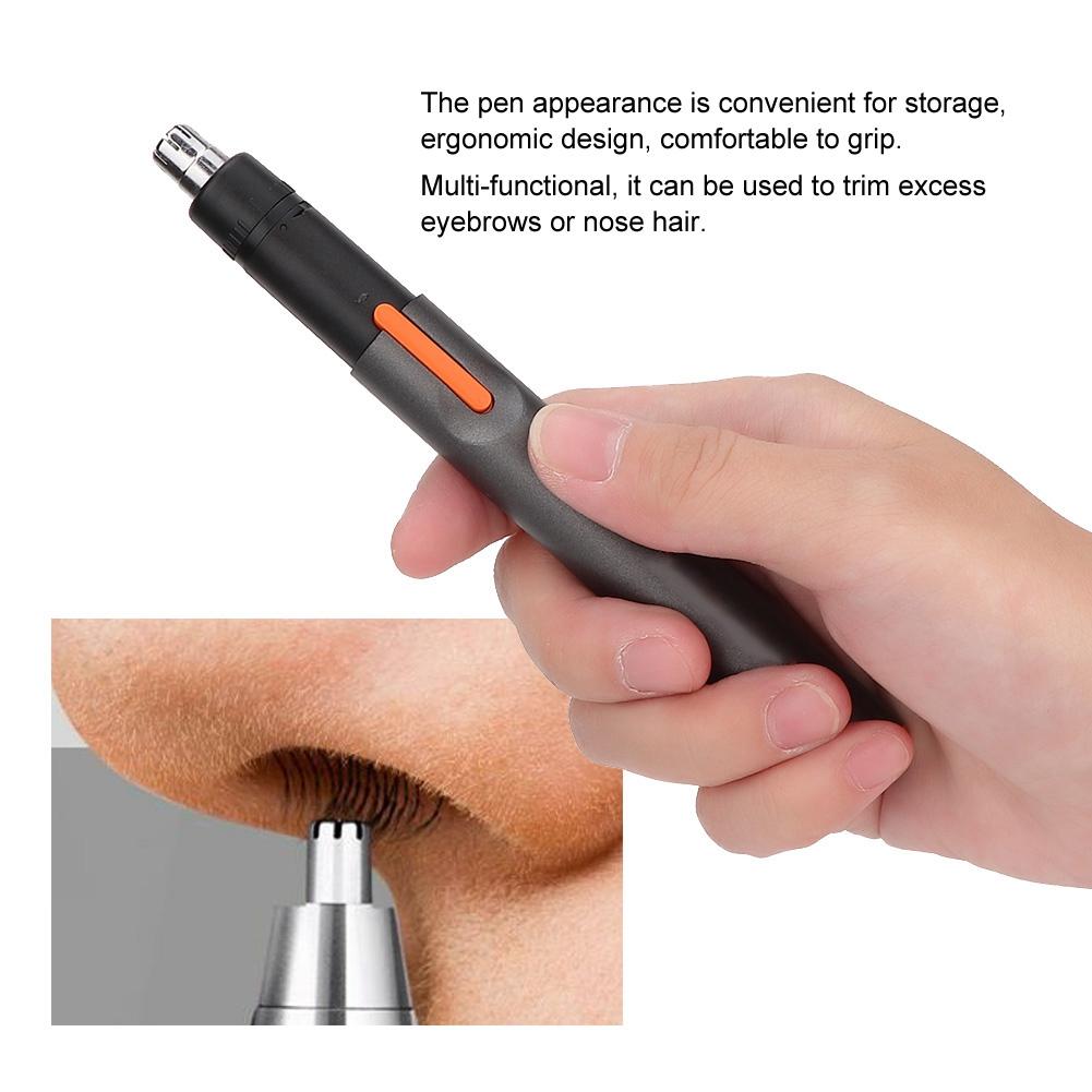Pen Type USB Chargeable Eyebrow Nose Hair Trimmer Shaver Cutting Tool (Frosted Black)