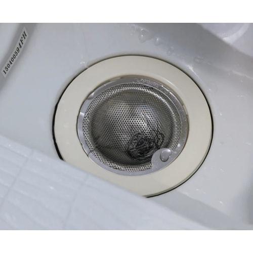 IRETION Stainless Steel Hair Catcher with Perforated Holes for Unit Baths, Drain Size: 80-102mm