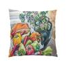 Retro Oil Painting Fruits And Vegetables Pepper Flower Pattern Pillowcase Car Living Room Sofa Decoration Pillowcase 45*45Cm