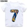 Fireman Sam Firefighter Print Cartoon Boys Clothes 1 2 3 4 5 6 7 8 9 Years Birthday Number Kids T shirt Cute Baby Girls TShirts