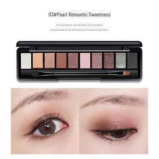 NOVO5077 Ten-Color Earth-Tone Eyeshadow Palette - Pearlescent & Matte for Smoky Makeup