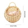 Hanging Planter Wall Mounted Basket Handmade Wicker Flower Pot Woven Rattan Flower Plant Basket Balcony Garden Home Decor