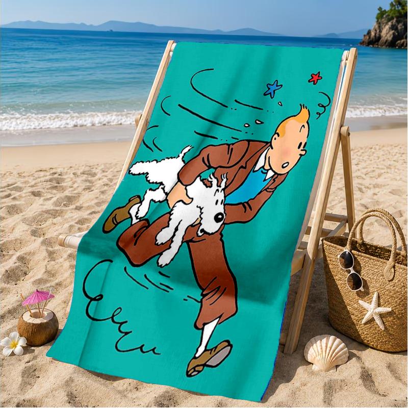 Asciugamano da Spiaggia Avventura in Città, Asciugamano da Spiaggia in Microfibra, Perfetto per Piscina, Spiaggia, Viaggio, Decorazione Casa, Regali per Fan di Feste in Spiaggia