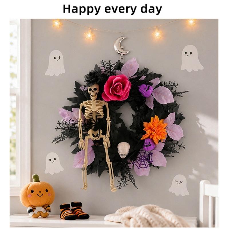 45 cm Seasonal Wreath for Door Wall Window or Porch Use with Dark Finish Round Shape and Entry Area Placement during Seasonal Change