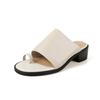 ~ Retro Römischer Stil~ 2025 Sommer lässige Zehenbedeckung aus Vollleder niedriger Absatz Damen Sandalen mit bequemen Slippern