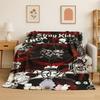 Kpop Stray Kids Music Star Flannel Blanket Soft Warm Throw Blanket for Bedroom Living Room Bed Travel Camping Picnic Gift