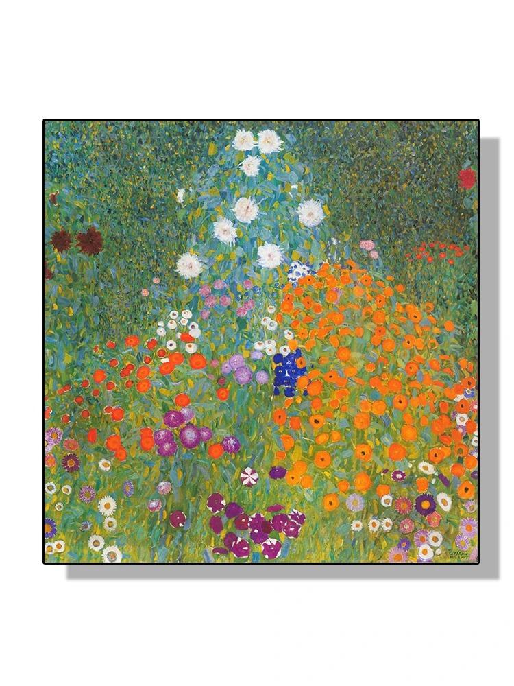 Gustav Klimt słynne obrazy kwiaty plakat z krajobrazem płótno malarstwo klasyczna reprodukcja Wall Art do pokoju Home Decor