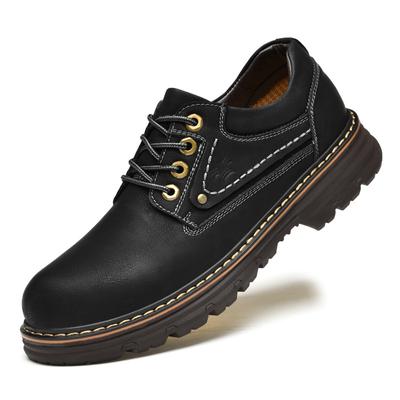 Echtes Leder Outdoor-Arbeitsschuhe Big Head Lederschuhe Arbeitsschutzschuhe Verschleißfeste rutschfeste Freizeitschuhe