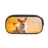 Student Cartoon Shiba Inu Pencil Case With Nylon Material For School Supplies