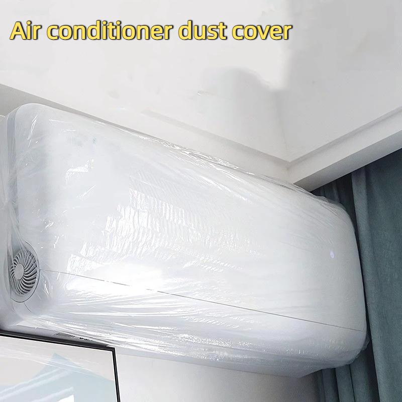 Disposable AC Dust Cover 10PCS Transparent PE Universal Anti-dust Protector for Home Moving Air Conditioner Protection Use A2