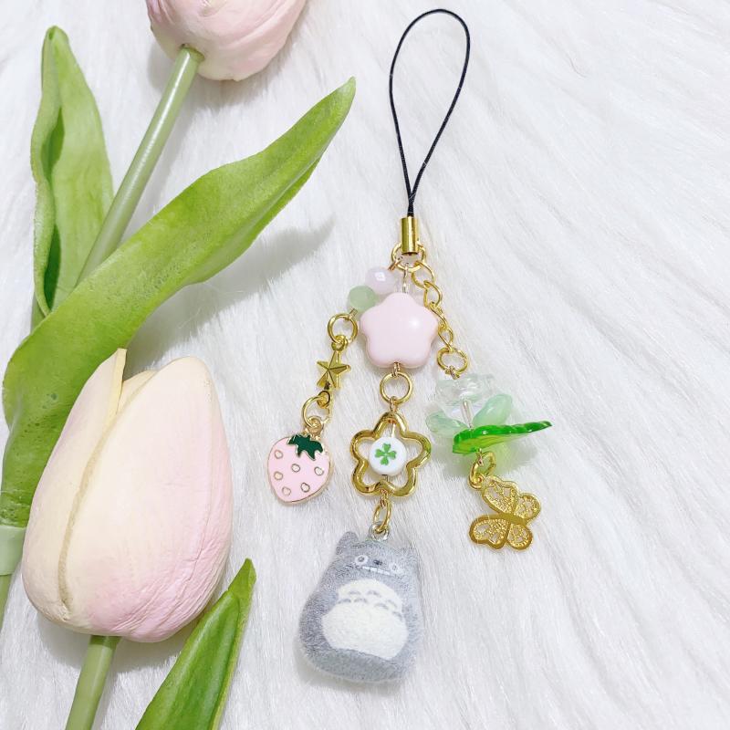 

1 шт. Y2K Ручной работы Кошка Шарм для телефона Брелок Милый Мультяшный Аниме Плюшевый Периферийный Аксессуар Цепочка для телефона Сделай сам Аксессуары Onesize