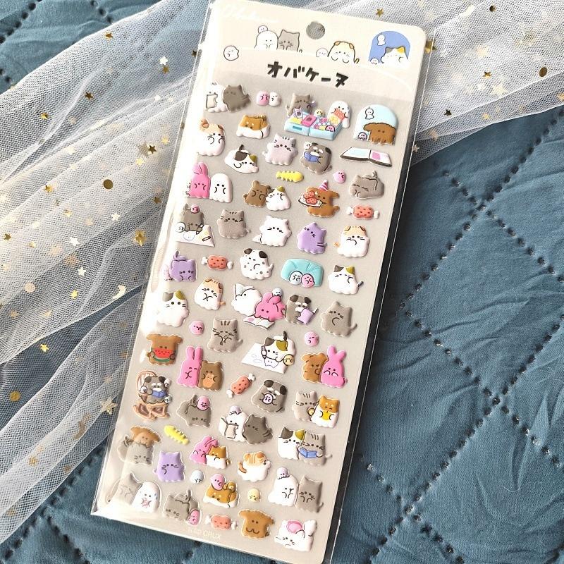 1Pcs Cute Adorable Animal Eva Bubble Stickers Diy Laptop Scrapbook Phone Case Diary Decoration Decals Gifts