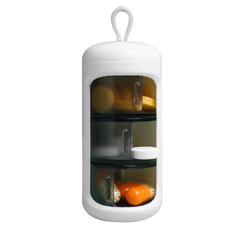 Portable Large-Capacity Pill Storage Box: Mini Travel Medicine Case