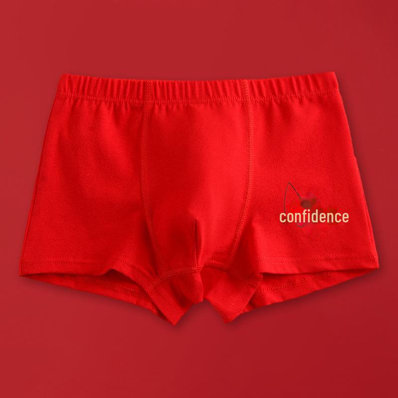 

Червоні бавовняні труси-боксери для хлопчиків - дизайн Benming Year M height 90-105 cm 18-28 kg