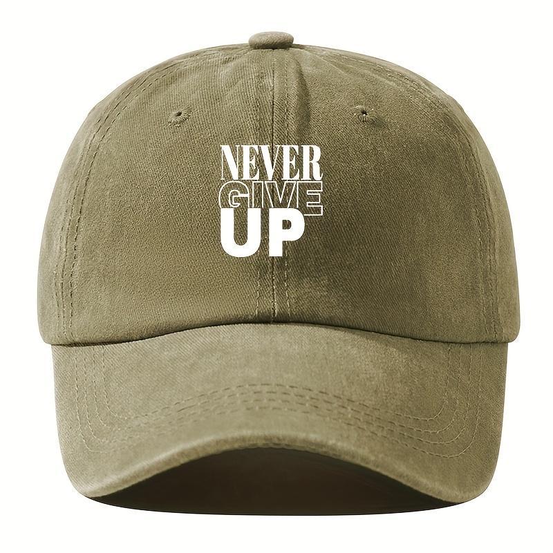 Letter Print Baseball Cap | Vintage Washed Adjustable, Soft Top for Outdoor Activities & Hip-Hop