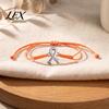 Charity Event Commemorative Accessory 2PCS Hand-woven Braided Bracelets with Metal Ribbon Pendant, Adjustable Cord Awareness Wear Resistant