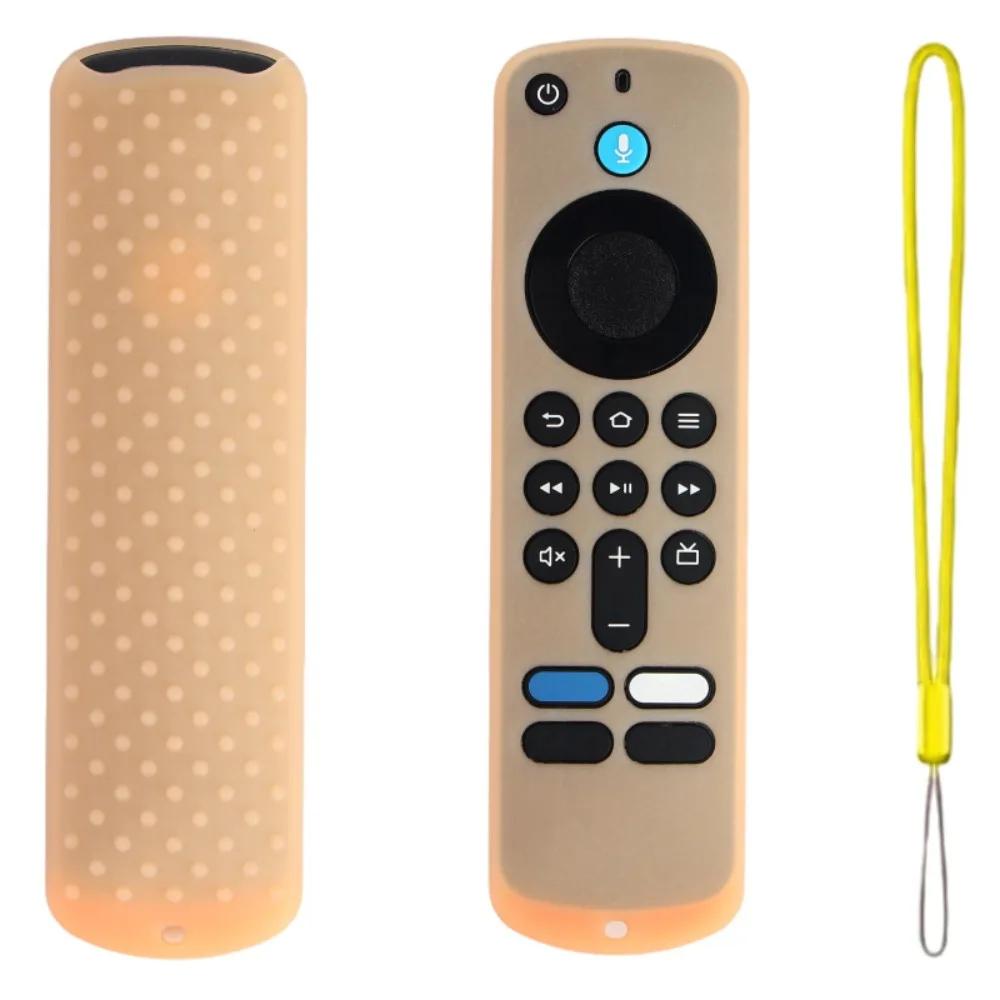 Silicone Protective Case with Lanyard Shockproof Soft Shell Remote Control Protector Cover for Amazon 2025 Fire TV Stick 4K/HD