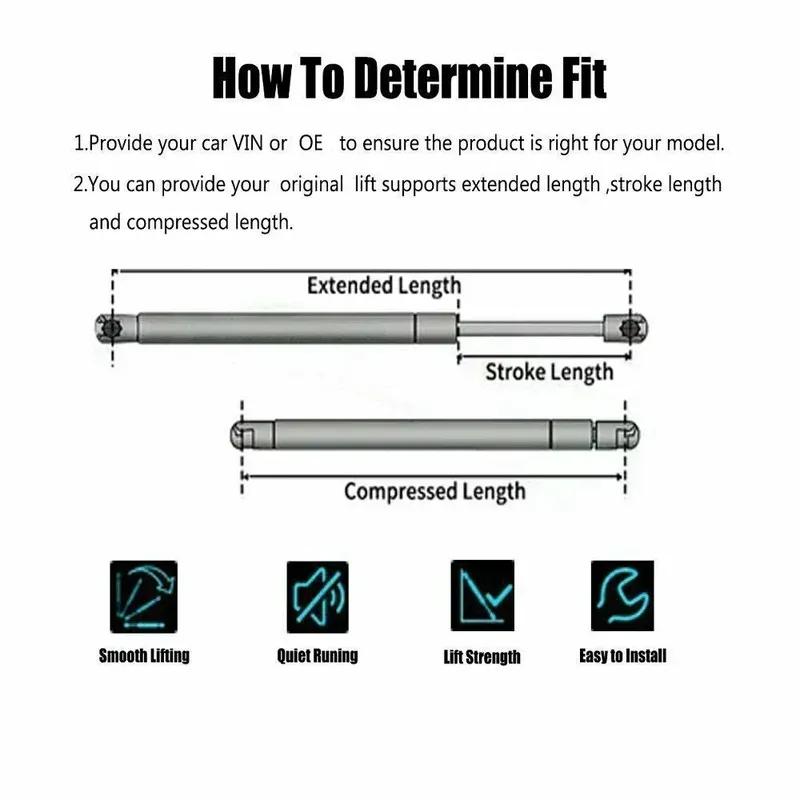 Set of 2 Universal 300N 235/255/325/445/585mm Strut Bars Gas Spring Lift Support Car Caravans Door Windows Hatch Boat Bus