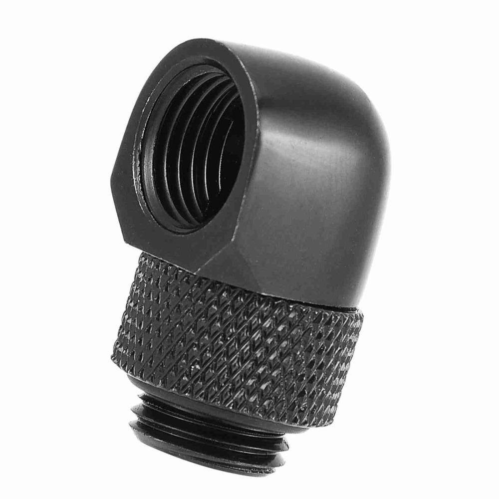 G1/4 Thread PC Water Cooling Fitting 90 Degrees Two Touch Fitting Elbow Connector  Soft Tubes