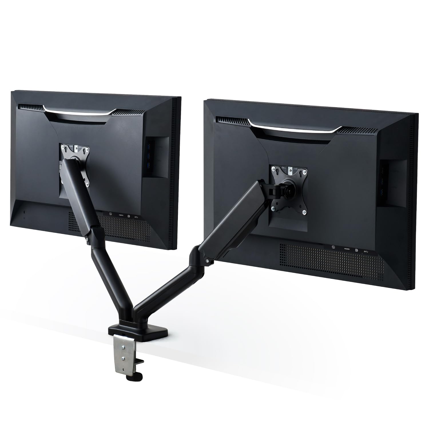

ELECOM Monitor Arm Dual 2 Screens Compatible with inches Load 9kg Gas Type Compatible with VESA Standards Black 17-32 Capacity DPA-DS02BK чорний