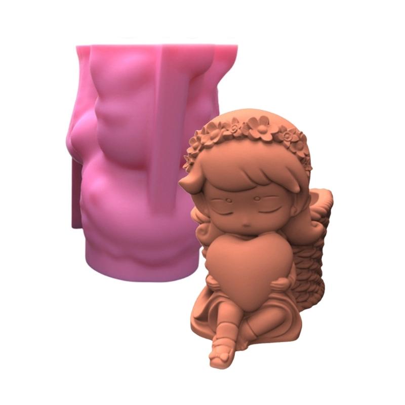 Clay Flowerpot Mould Molds Silicone Girl Shaped Silicone Pen Holder Moulds For Succulent Flowerpot Pen Holder