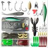 Tackle Box Soft Fishing Lures Kit Hook Set Silicone Soft Lures Hooks  Sea Equipment