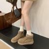 Retro short boots 2025 new soled velvet cotton shoes autumn and winter new warm snow boots